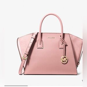 Michael Kors powder Blush Pink leather Satchel original $398